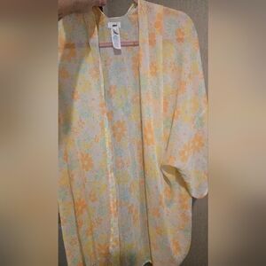 Aerie Floral Print with Orange and Yellow Accents